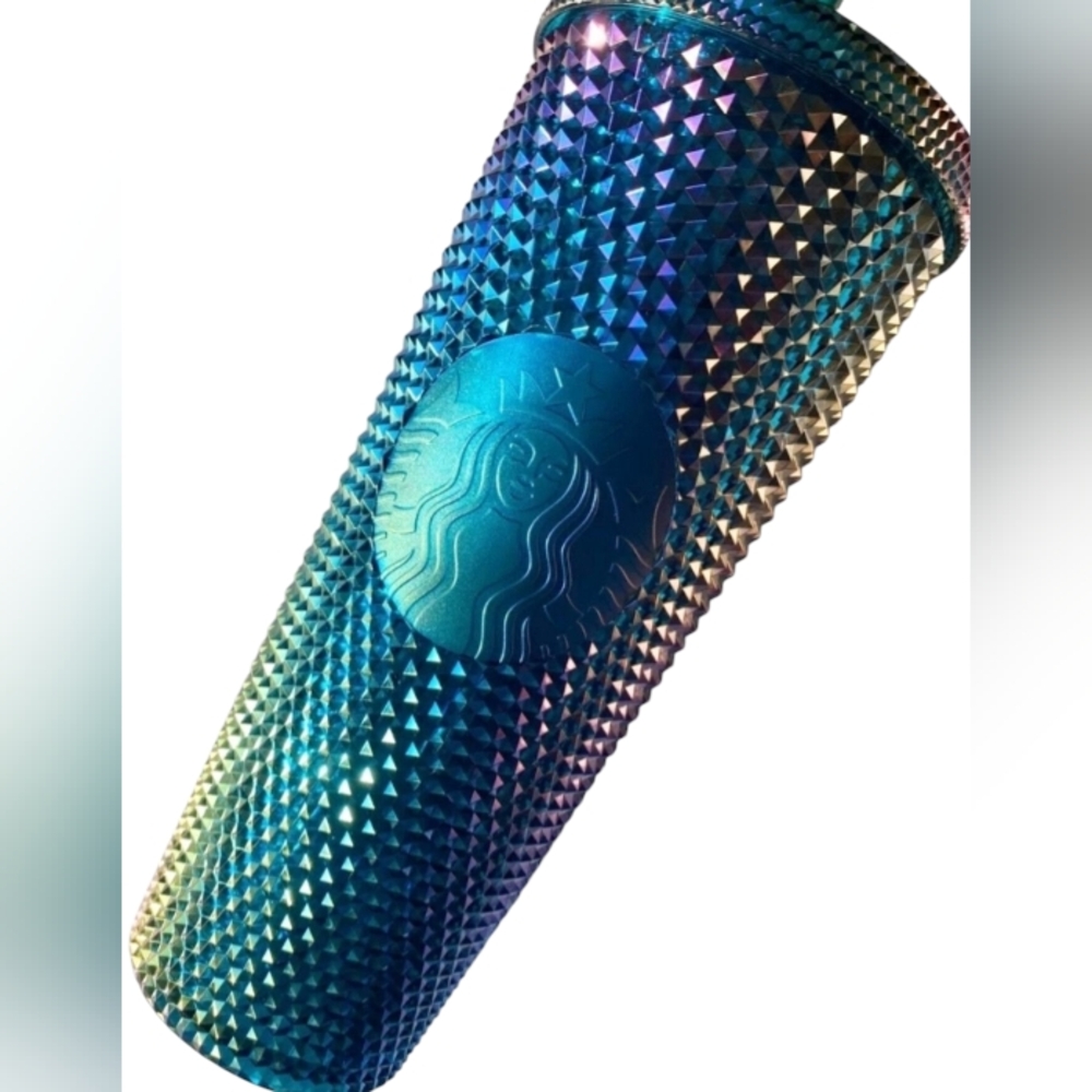 NEW StarbuckS Metallic Oil Slick Rainbow Bling Venti 24 oz. Tumbler